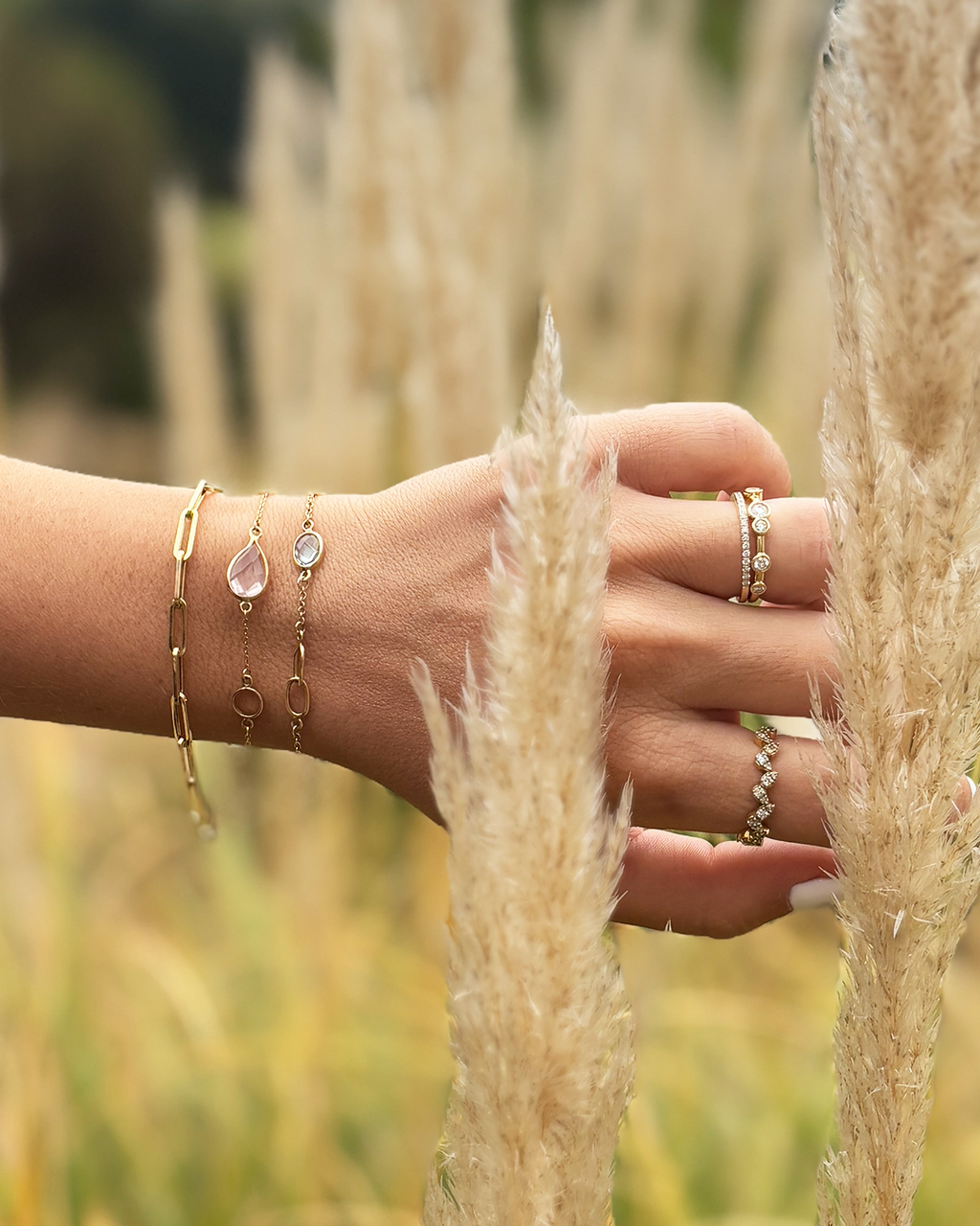 Pulsera Paper Clip Gold