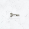 Anillo Solitario Oval Doble Banda
