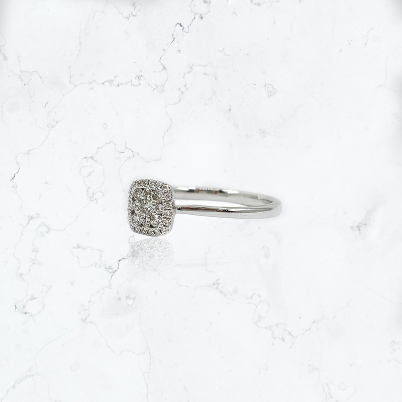 Anillo Solitario Cuadrado