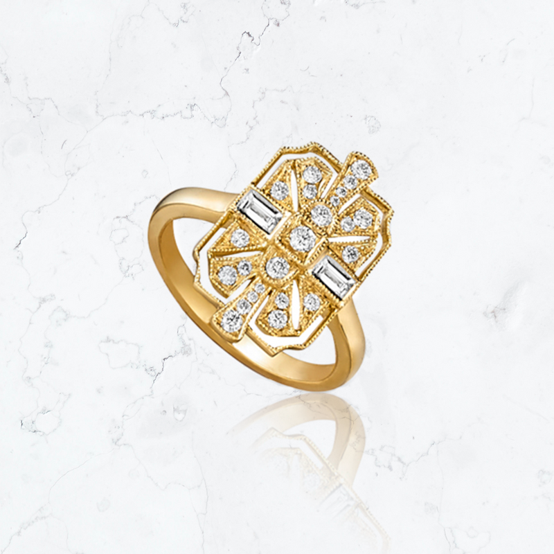 Anillo Vintage con Diamantes