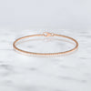 Pulsera de oro rosa de 18K de bolitas diamantadas