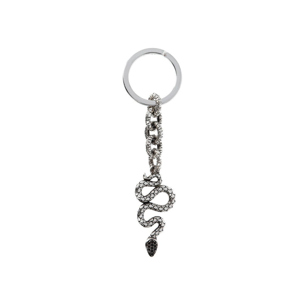 Llavero Albert M de Plata 925 y Onix Verde. 